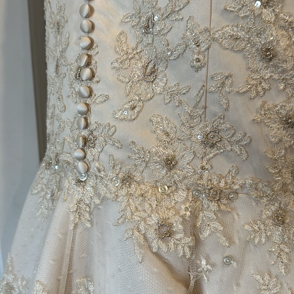 Justin Alexander Wedding Dress - not white - light gold - Picture 9 of 17